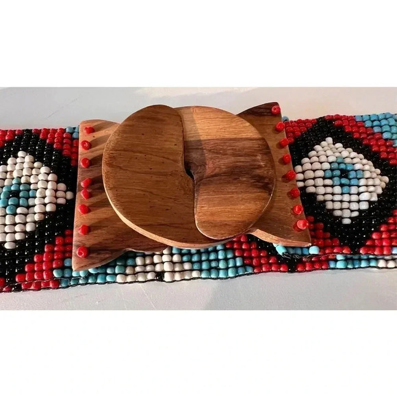 Multicolor Patterned Women's Belt - Picture 3 of 6